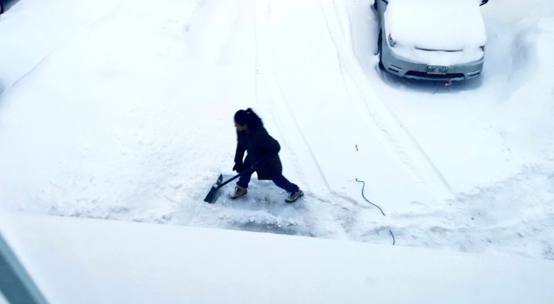 canadian politician wife shoveling snow - ArianneRae